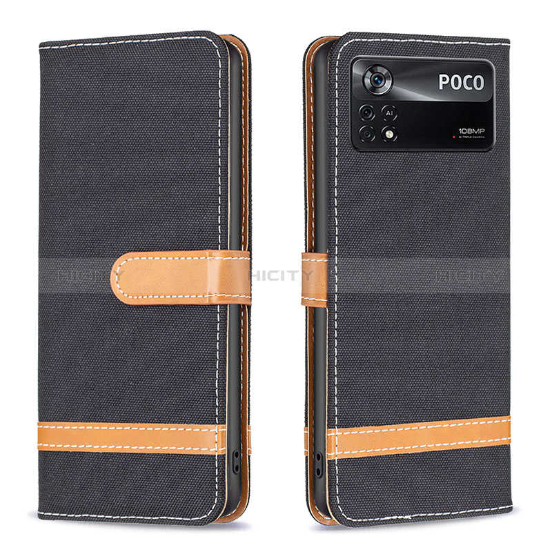 Funda de Cuero Cartera con Soporte Carcasa B16F para Xiaomi Poco X4 Pro 5G