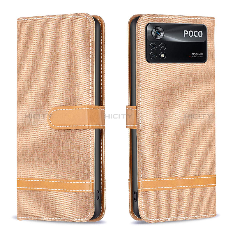 Funda de Cuero Cartera con Soporte Carcasa B16F para Xiaomi Poco X4 Pro 5G