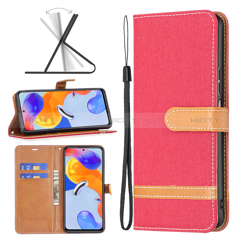 Funda de Cuero Cartera con Soporte Carcasa B16F para Xiaomi Redmi Note 11 Pro 4G