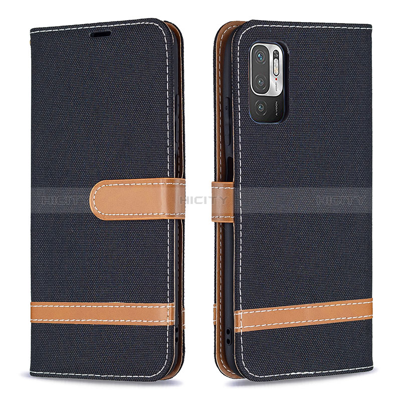 Funda de Cuero Cartera con Soporte Carcasa B16F para Xiaomi Redmi Note 11 SE 5G Negro