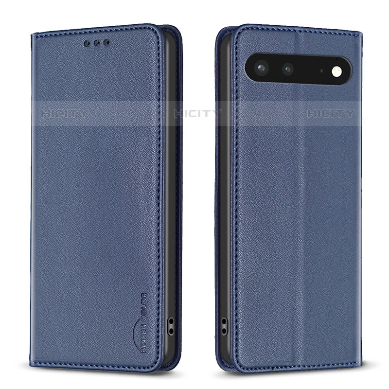 Funda de Cuero Cartera con Soporte Carcasa B17F para Google Pixel 7 5G Azul