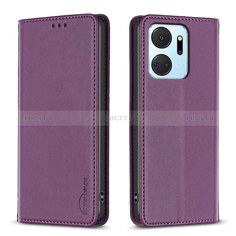 Funda de Cuero Cartera con Soporte Carcasa B17F para Huawei Honor X7a