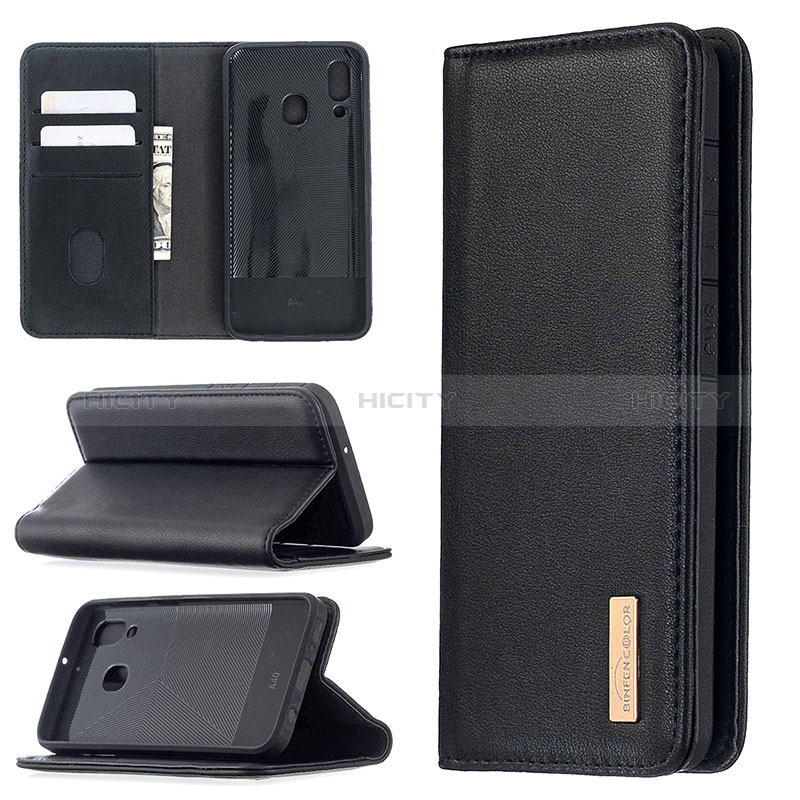 Funda de Cuero Cartera con Soporte Carcasa B17F para Samsung Galaxy A40