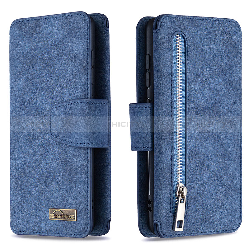 Funda de Cuero Cartera con Soporte Carcasa B18F para Samsung Galaxy A41 Azul