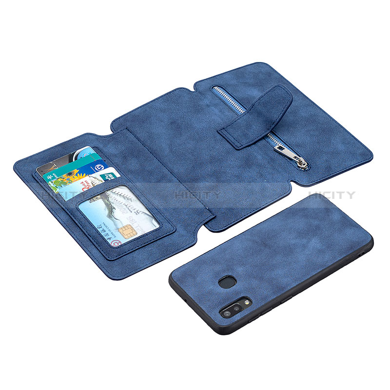 Funda de Cuero Cartera con Soporte Carcasa B18F para Samsung Galaxy M10S