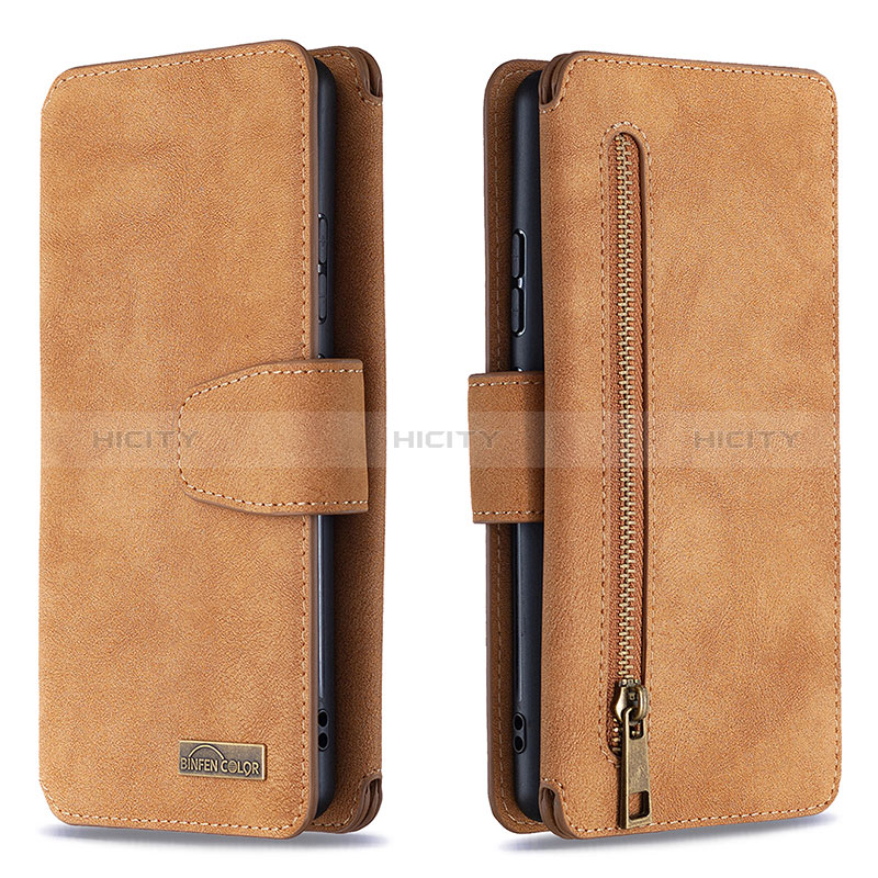 Funda de Cuero Cartera con Soporte Carcasa B18F para Samsung Galaxy M80S Marron