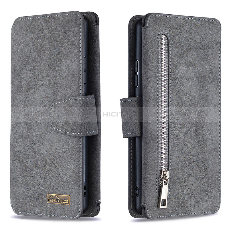 Funda de Cuero Cartera con Soporte Carcasa B18F para Samsung Galaxy S10 Lite Gris