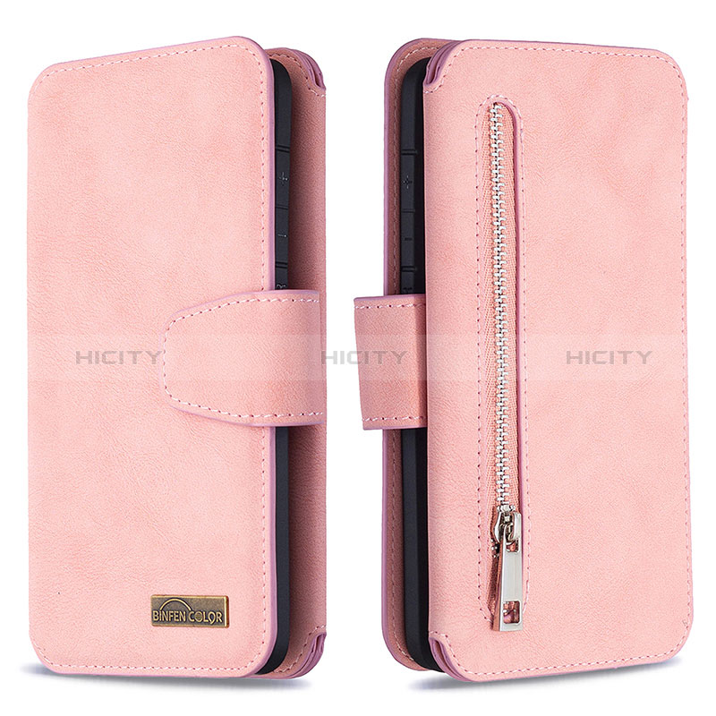 Funda de Cuero Cartera con Soporte Carcasa B18F para Samsung Galaxy S20 5G Oro Rosa