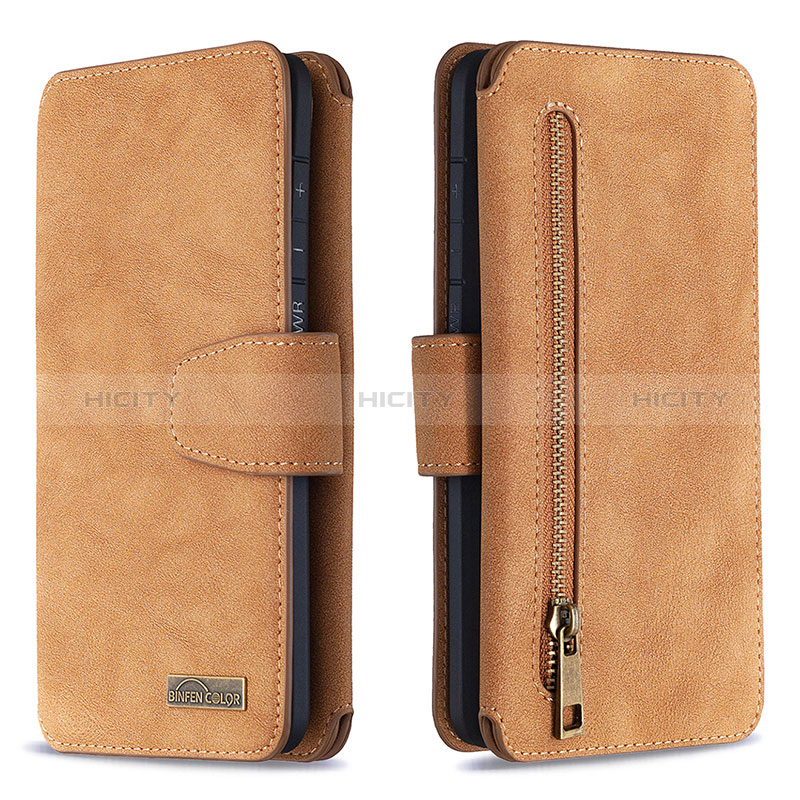 Funda de Cuero Cartera con Soporte Carcasa B18F para Samsung Galaxy S20 Plus Marron