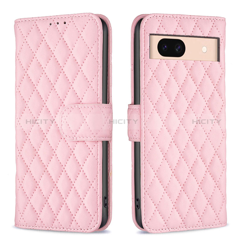 Funda de Cuero Cartera con Soporte Carcasa B19F para Google Pixel 8a 5G Oro Rosa