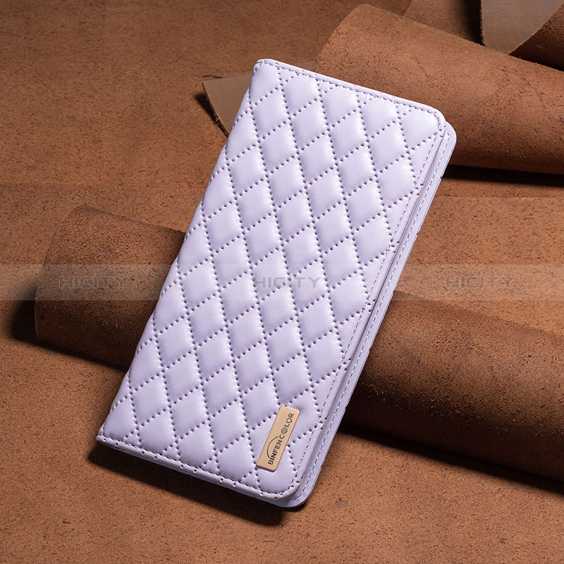 Funda de Cuero Cartera con Soporte Carcasa B19F para Oppo A2 5G Morado