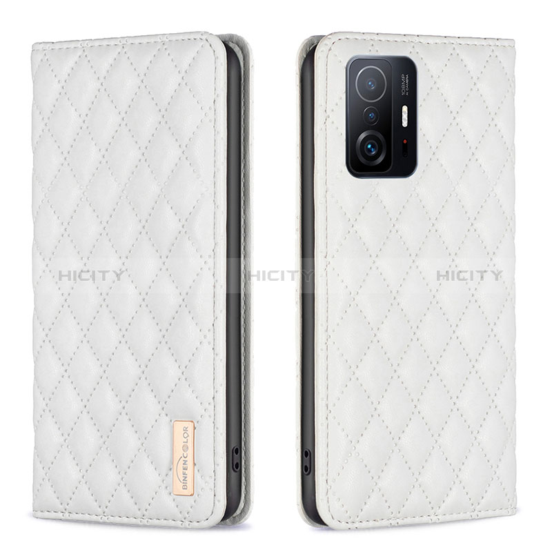 Funda de Cuero Cartera con Soporte Carcasa B19F para Xiaomi Mi 11T Pro 5G Blanco