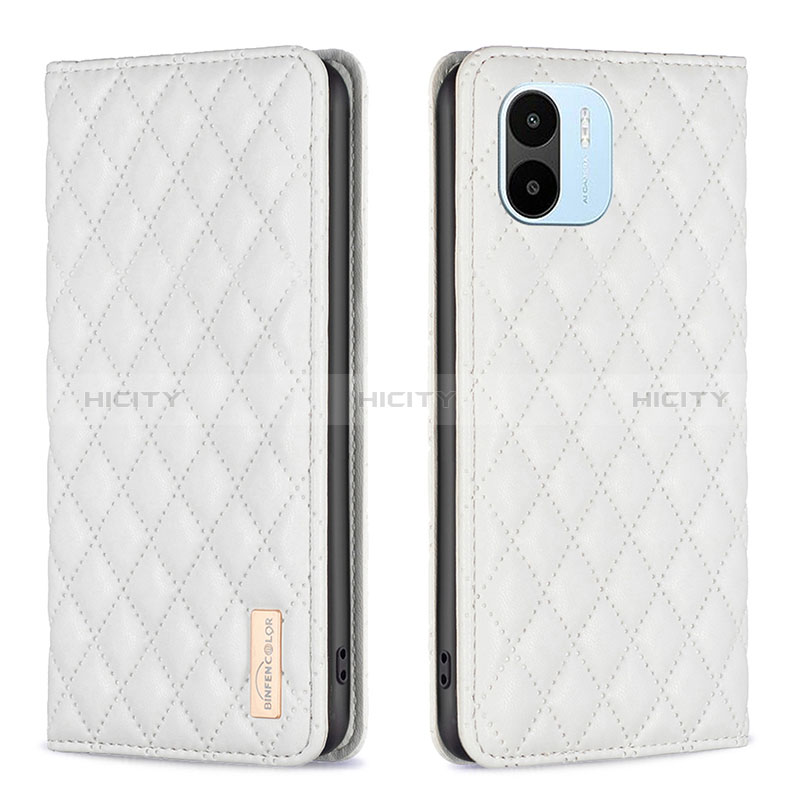 Funda de Cuero Cartera con Soporte Carcasa B19F para Xiaomi Redmi A2 Blanco