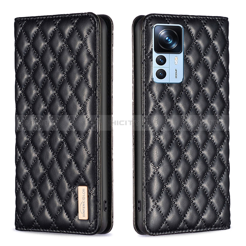 Funda de Cuero Cartera con Soporte Carcasa B19F para Xiaomi Redmi K50 Ultra 5G Negro