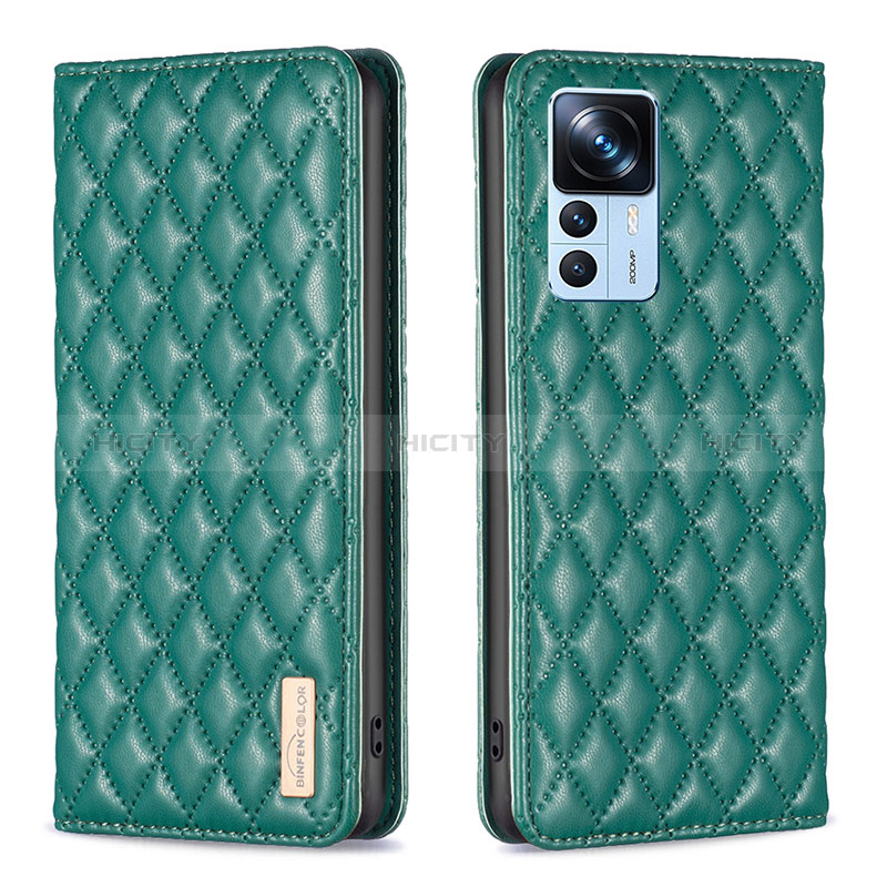 Funda de Cuero Cartera con Soporte Carcasa B19F para Xiaomi Redmi K50 Ultra 5G Verde