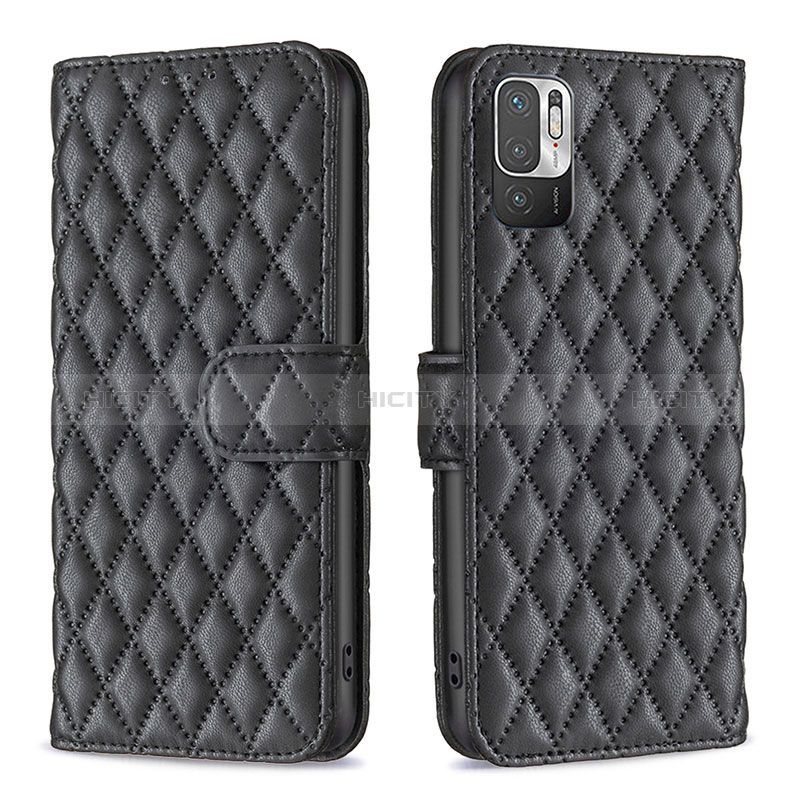 Funda de Cuero Cartera con Soporte Carcasa B19F para Xiaomi Redmi Note 11 SE 5G Negro