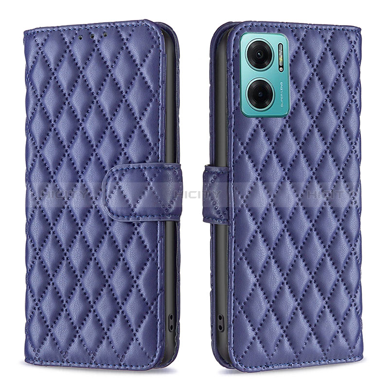 Funda de Cuero Cartera con Soporte Carcasa B19F para Xiaomi Redmi Note 11E 5G Azul