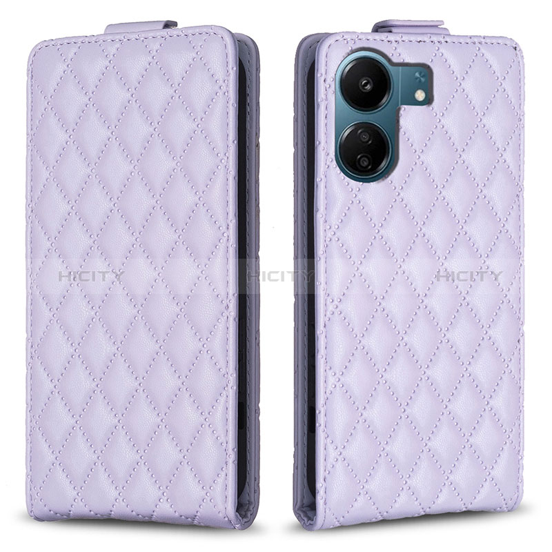 Funda de Cuero Cartera con Soporte Carcasa B20F para Xiaomi Redmi 13C Purpura Claro