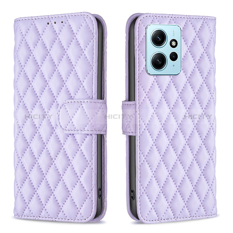 Funda de Cuero Cartera con Soporte Carcasa B20F para Xiaomi Redmi Note 12 4G Morado