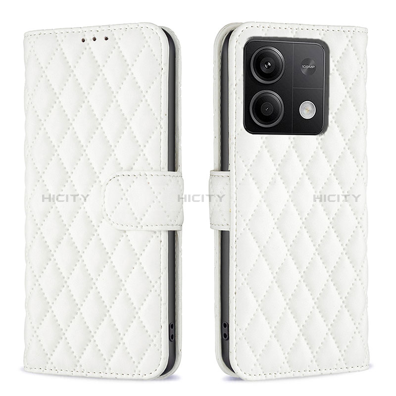 Funda de Cuero Cartera con Soporte Carcasa B20F para Xiaomi Redmi Note 13 5G Blanco