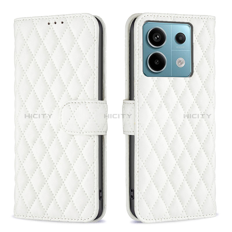 Funda de Cuero Cartera con Soporte Carcasa B20F para Xiaomi Redmi Note 13 Pro 5G Blanco