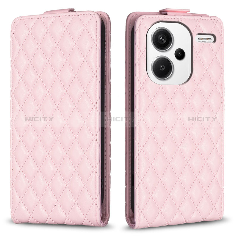 Funda de Cuero Cartera con Soporte Carcasa B20F para Xiaomi Redmi Note 13 Pro+ Plus 5G Oro Rosa