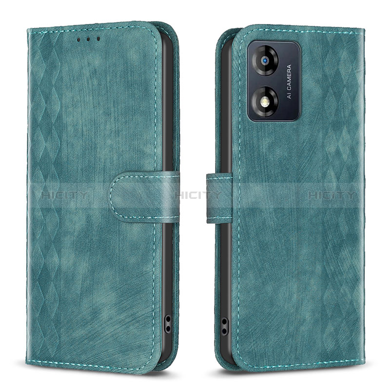 Funda de Cuero Cartera con Soporte Carcasa B21F para Motorola Moto E13