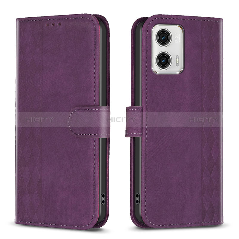 Funda de Cuero Cartera con Soporte Carcasa B21F para Motorola Moto G73 5G