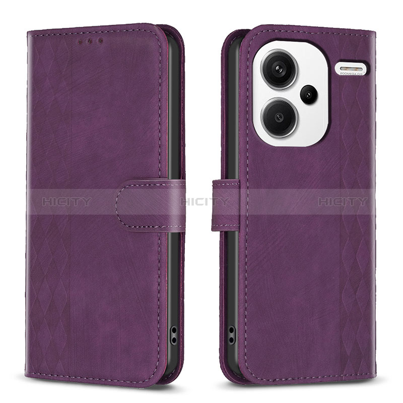 Funda de Cuero Cartera con Soporte Carcasa B21F para Xiaomi Redmi Note 13 Pro+ Plus 5G