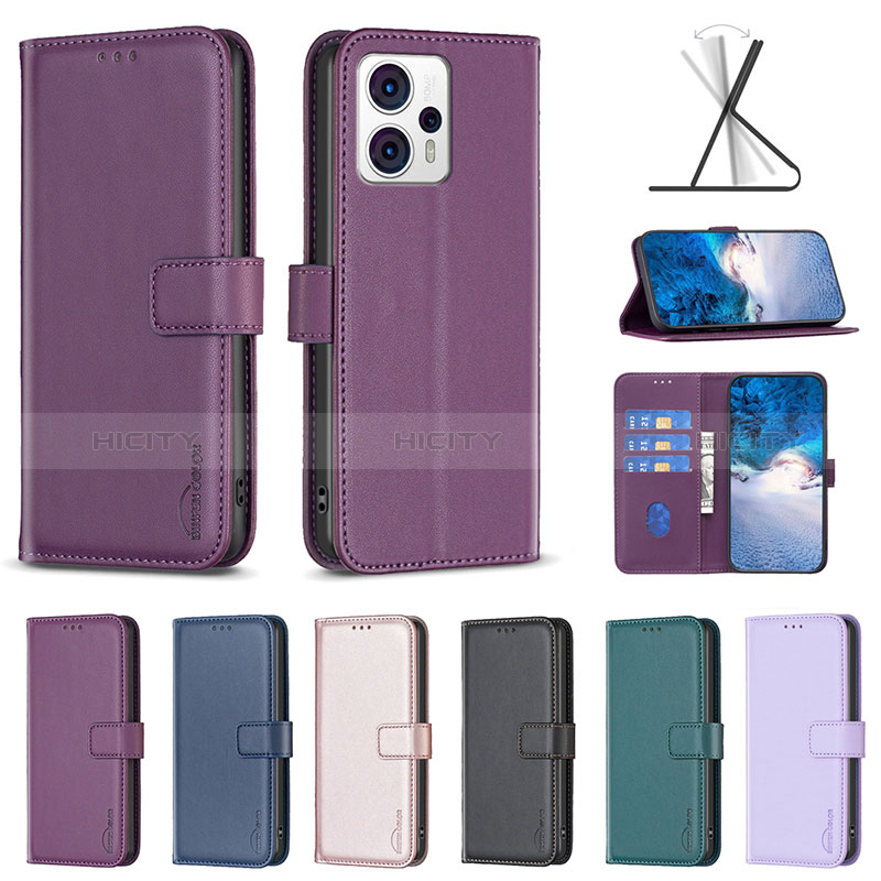 Funda de Cuero Cartera con Soporte Carcasa B22F para Motorola Moto G13