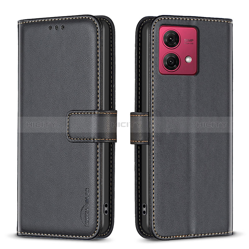 Funda de Cuero Cartera con Soporte Carcasa B22F para Motorola Moto G84 5G Negro