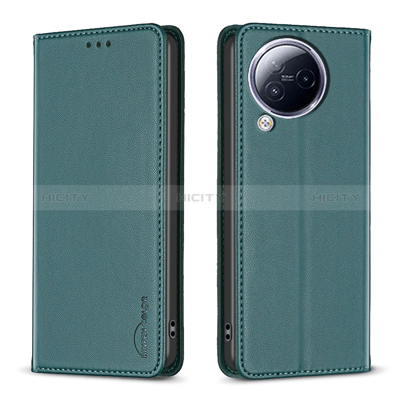 Funda de Cuero Cartera con Soporte Carcasa B22F para Xiaomi Civi 3 5G Verde