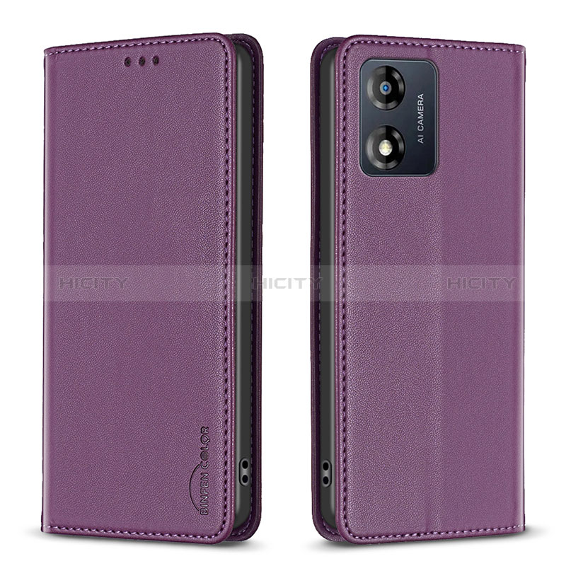 Funda de Cuero Cartera con Soporte Carcasa B23F para Motorola Moto E13