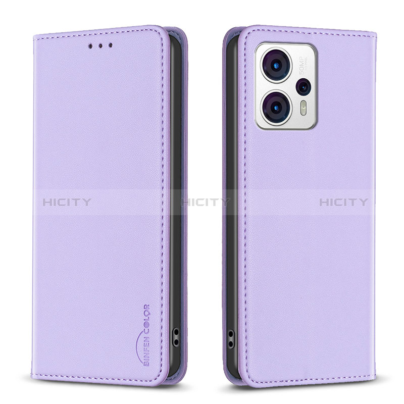 Funda de Cuero Cartera con Soporte Carcasa B23F para Motorola Moto G23 Purpura Claro