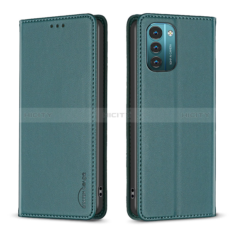 Funda de Cuero Cartera con Soporte Carcasa B23F para Nokia G21 Verde