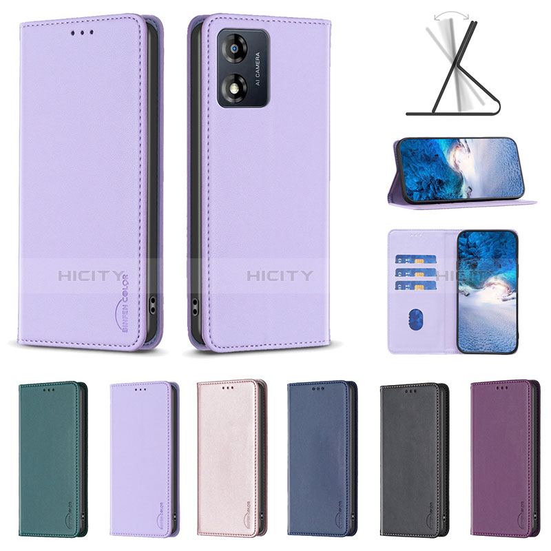 Funda de Cuero Cartera con Soporte Carcasa B24F para Motorola Moto E13