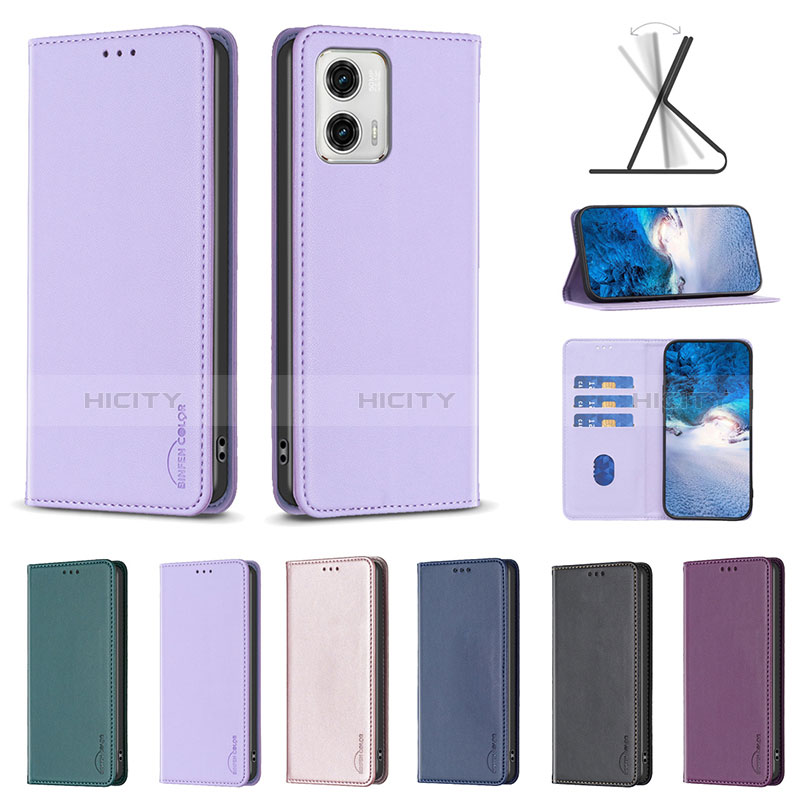 Funda de Cuero Cartera con Soporte Carcasa B24F para Motorola Moto G73 5G