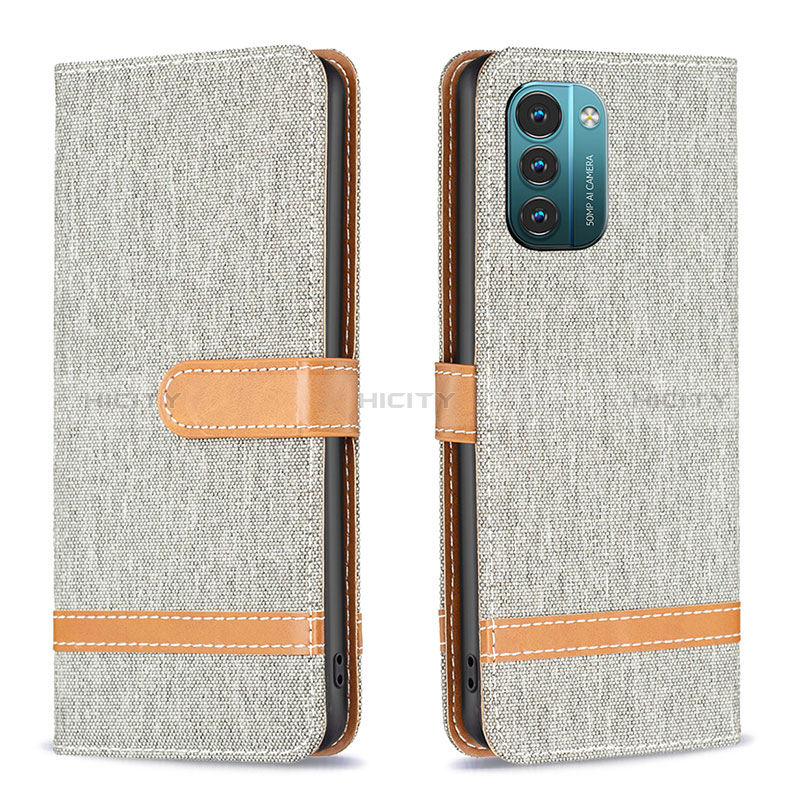 Funda de Cuero Cartera con Soporte Carcasa B24F para Nokia G11 Gris