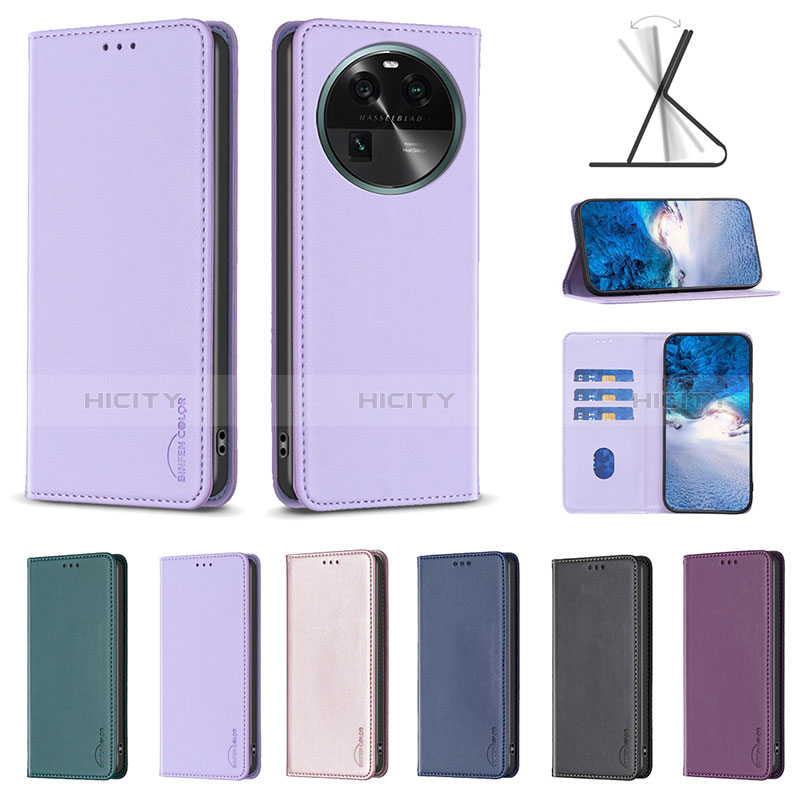 Funda de Cuero Cartera con Soporte Carcasa B24F para Oppo Find X6 Pro 5G