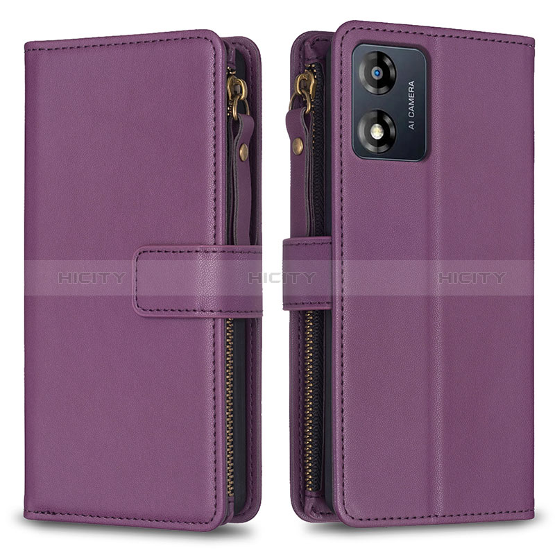 Funda de Cuero Cartera con Soporte Carcasa B25F para Motorola Moto E13