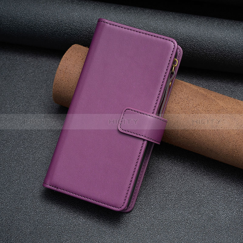 Funda de Cuero Cartera con Soporte Carcasa B26F para Motorola Moto G13 Morado