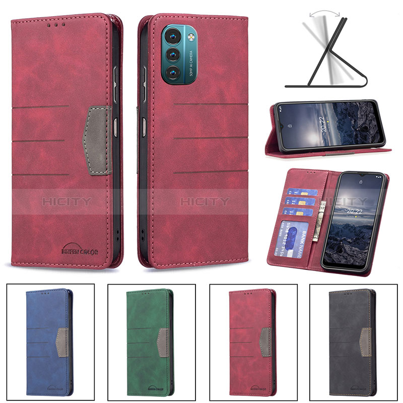 Funda de Cuero Cartera con Soporte Carcasa B26F para Nokia G11