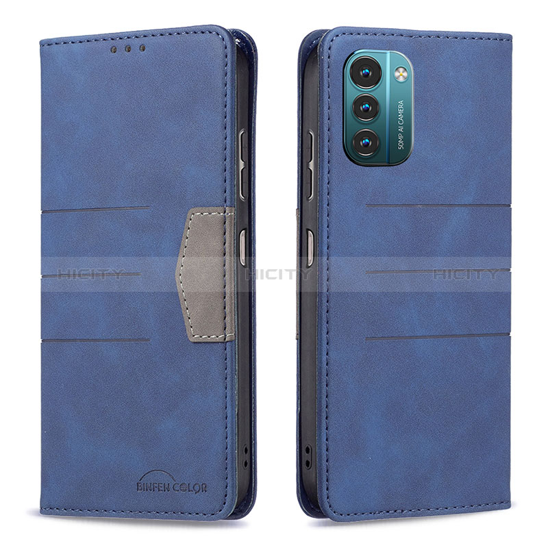 Funda de Cuero Cartera con Soporte Carcasa B26F para Nokia G21 Azul