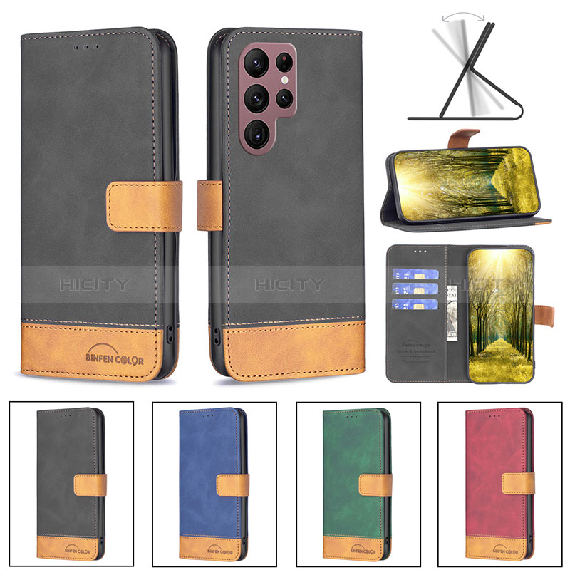 Funda de Cuero Cartera con Soporte Carcasa BF1 para Samsung Galaxy S23 Ultra 5G