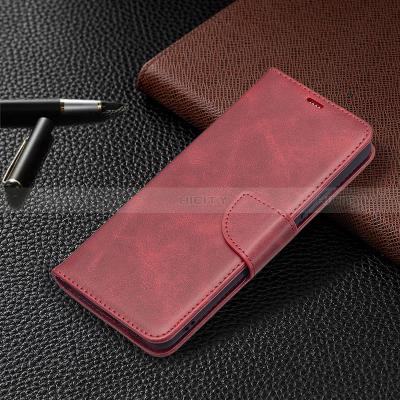 Funda de Cuero Cartera con Soporte Carcasa BF1 para Xiaomi Redmi Note 10 Pro 4G Rojo