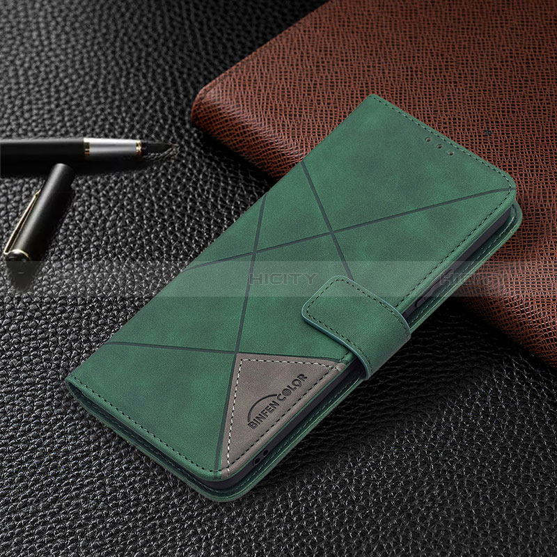 Funda de Cuero Cartera con Soporte Carcasa BF2 para Xiaomi Redmi Note 10 Pro 4G Verde