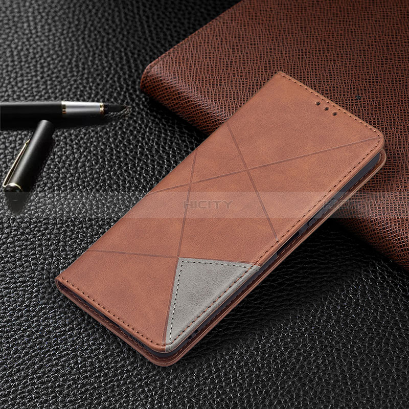 Funda de Cuero Cartera con Soporte Carcasa BF5 para Xiaomi Redmi Note 10 Pro 4G Marron