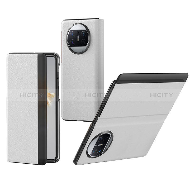 Funda de Cuero Cartera con Soporte Carcasa BH1 para Huawei Mate X3 Plata