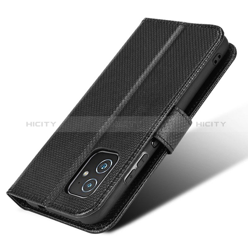 Funda de Cuero Cartera con Soporte Carcasa BY1 para Asus ZenFone 8 Mini Negro