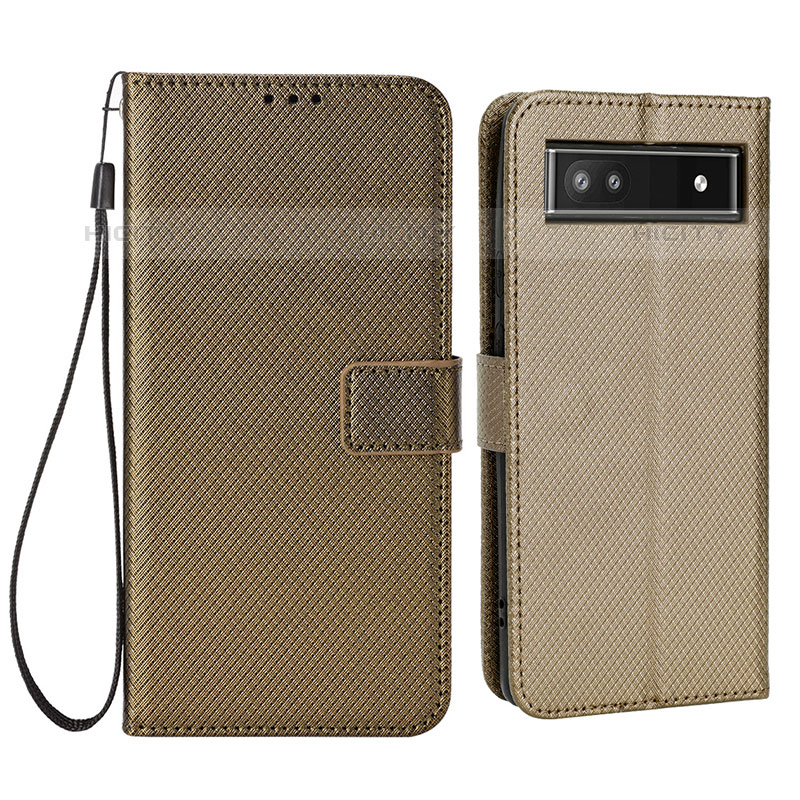 Funda de Cuero Cartera con Soporte Carcasa BY1 para Google Pixel 6a 5G Marron